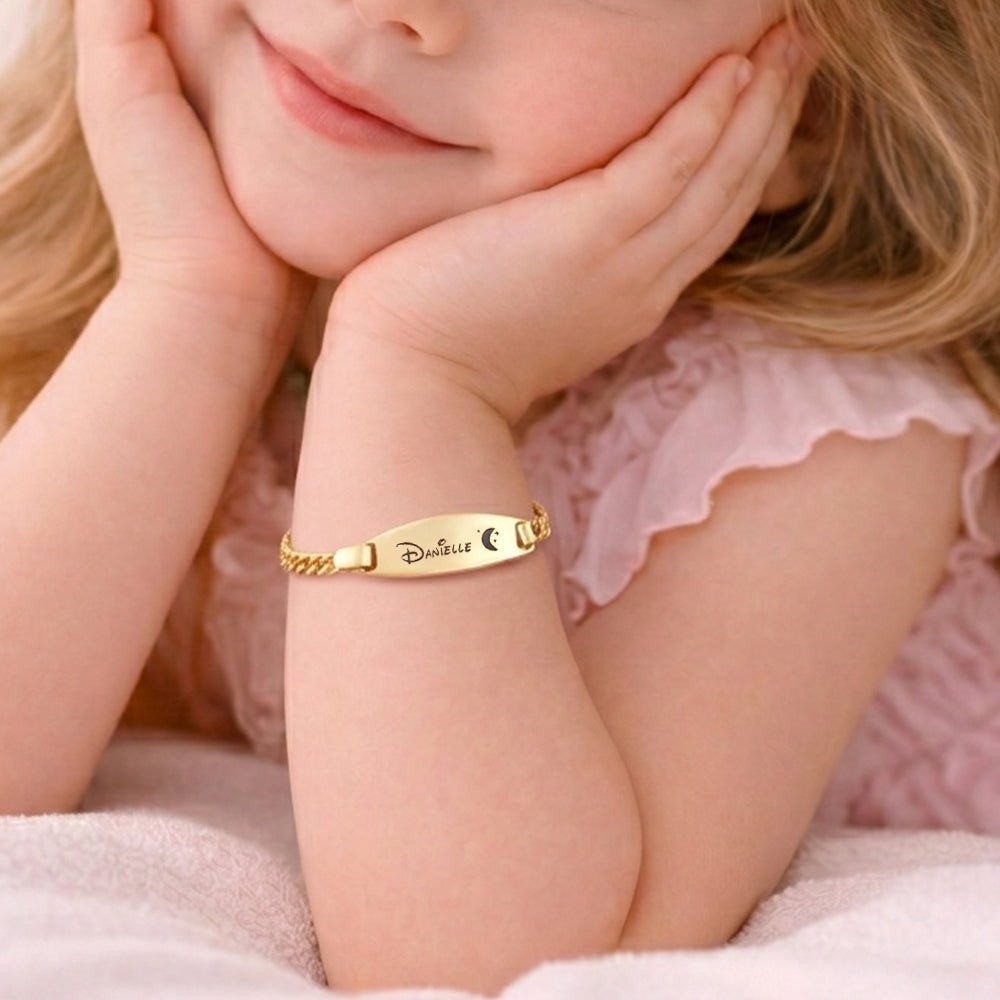 Oval Engravable Baby Bracelet - Glaxias