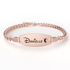 Oval Engravable Baby Bracelet - Glaxias