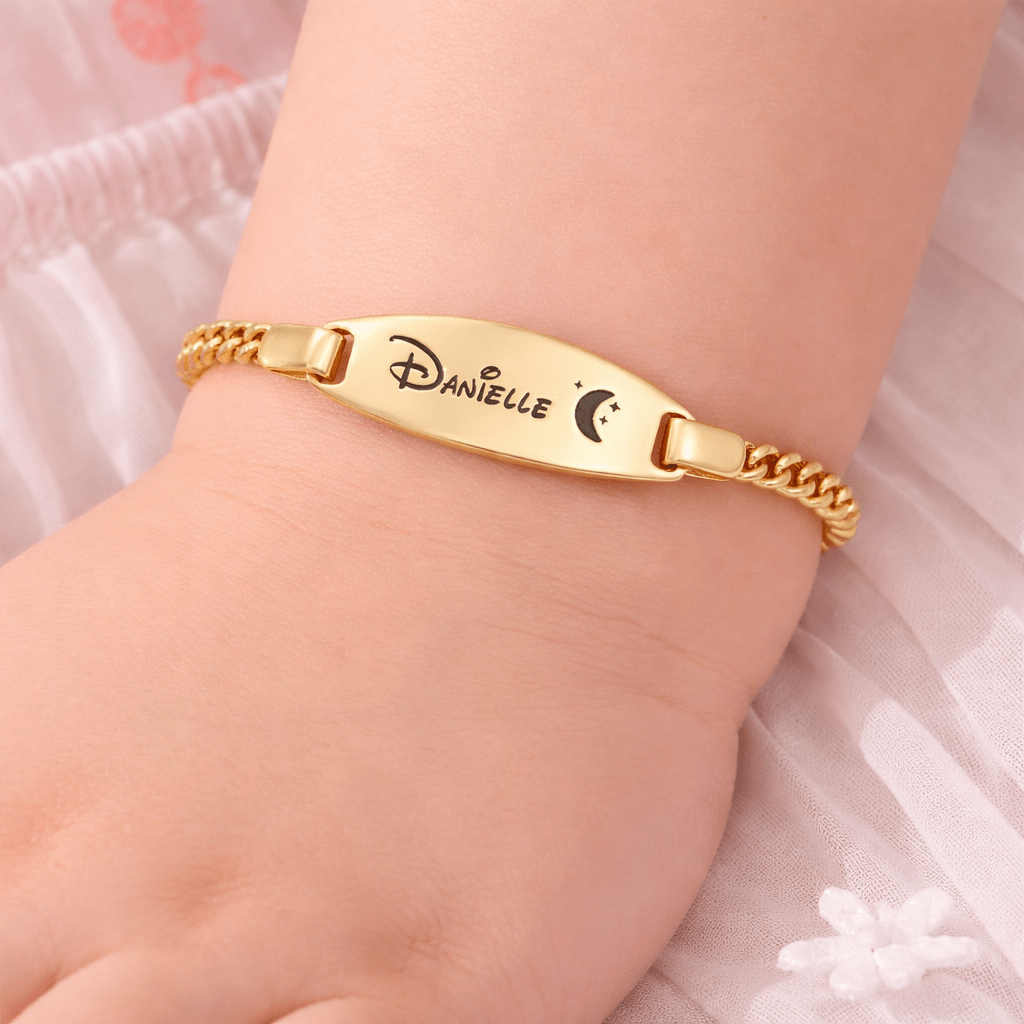 Oval Engravable Baby Bracelet - Glaxias