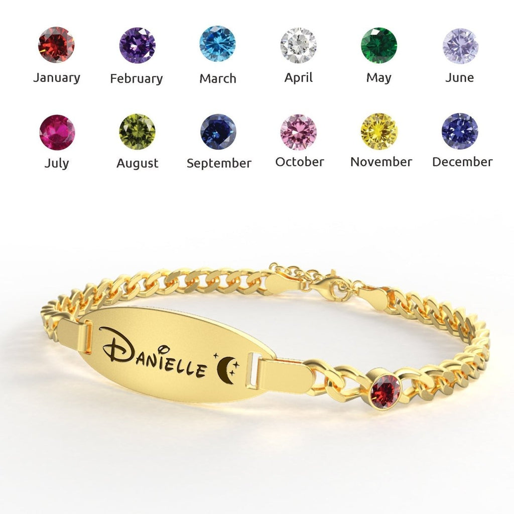 Oval Engravable Baby Bracelet - Glaxias