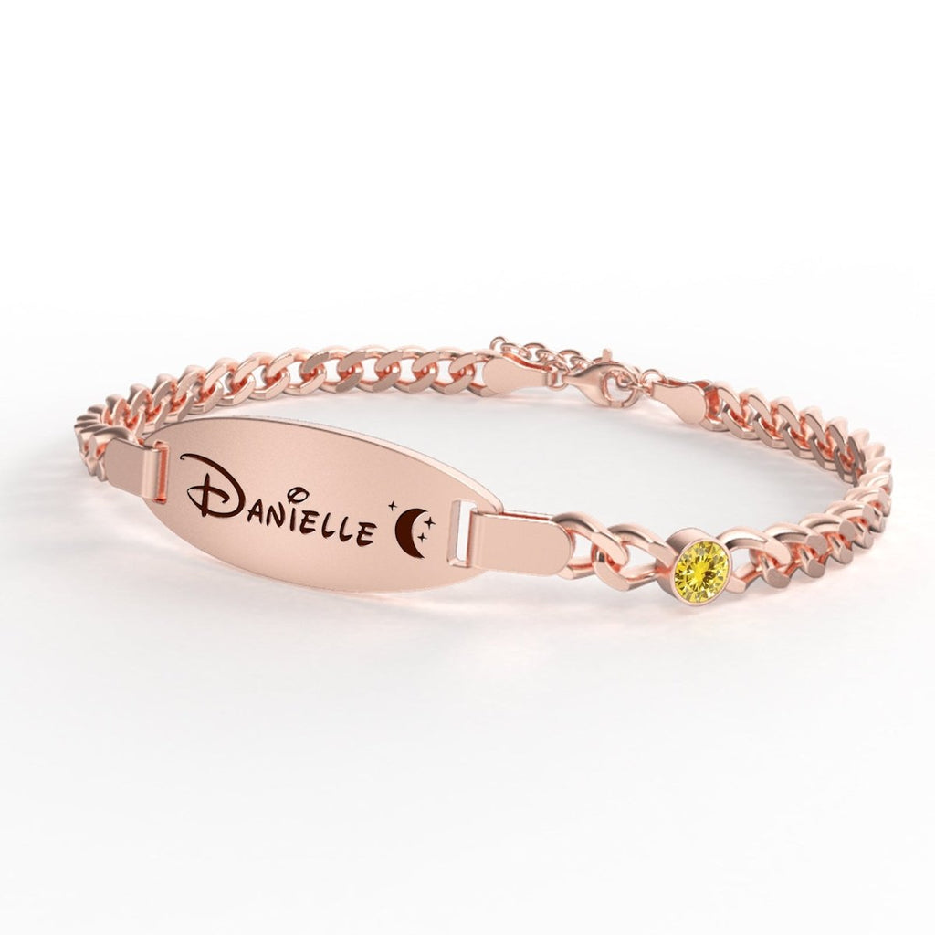 Oval Engravable Baby Bracelet - Glaxias