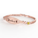 Oval Engravable Baby Bracelet - Glaxias