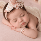 Pearl and Cross Baby Baptism Bracelet - Glaxias