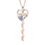 Personailzed Name and Birthstone Necklace With Feet Pendans - Glaxias