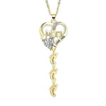 Personailzed Name and Birthstone Necklace With Feet Pendans - Glaxias