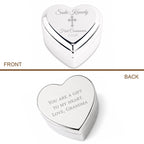 Personalized Baby Baptism or Christening Heart Jewelry Box - Glaxias