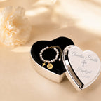 Personalized Baby Baptism or Christening Heart Jewelry Box - Glaxias