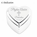 Personalized Baby Baptism or Christening Heart Jewelry Box - Glaxias
