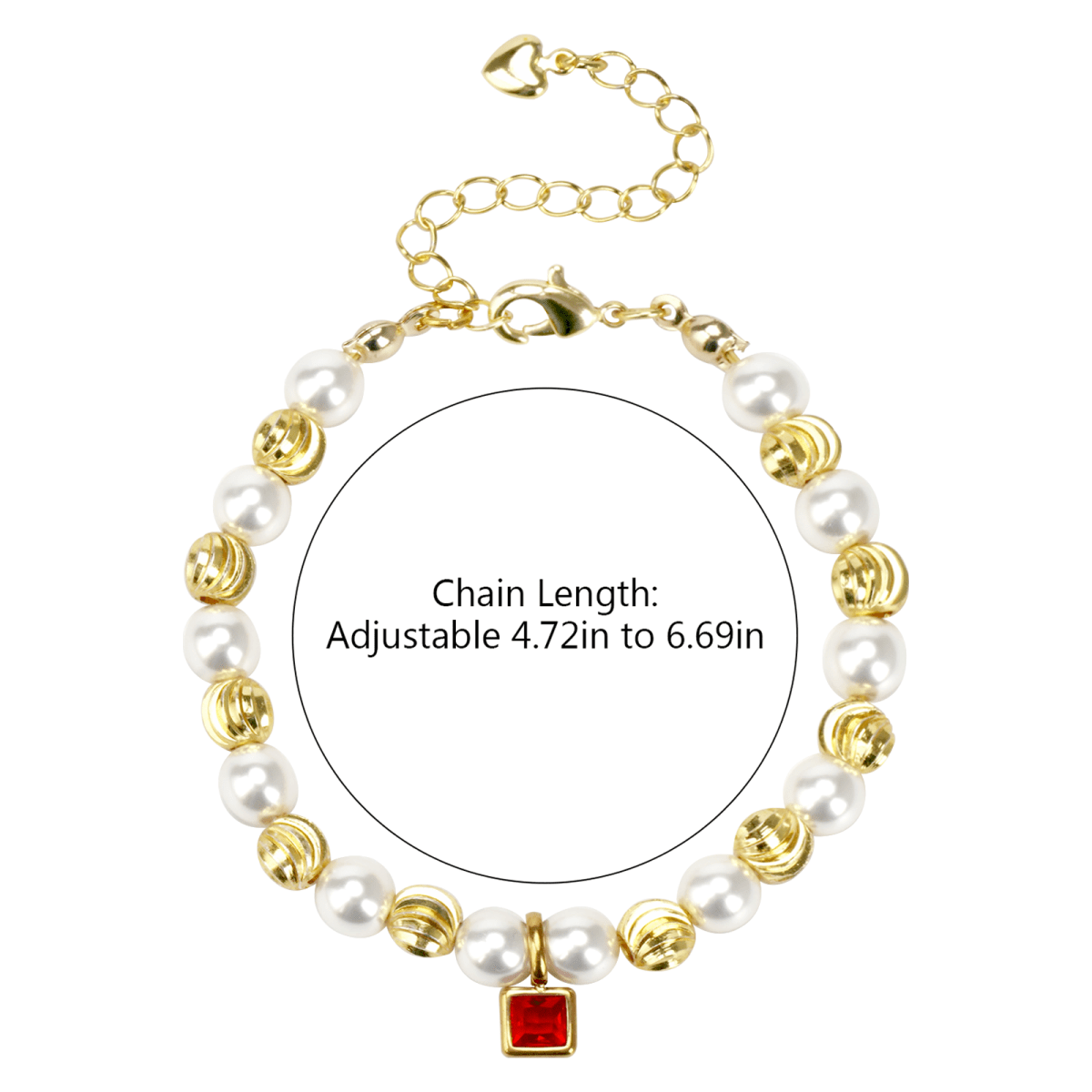 Personalized Baby Birthstone Pearl Bracelet - Glaxias