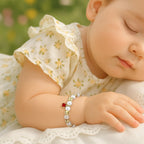 Personalized Baby Birthstone Pearl Bracelet - Glaxias