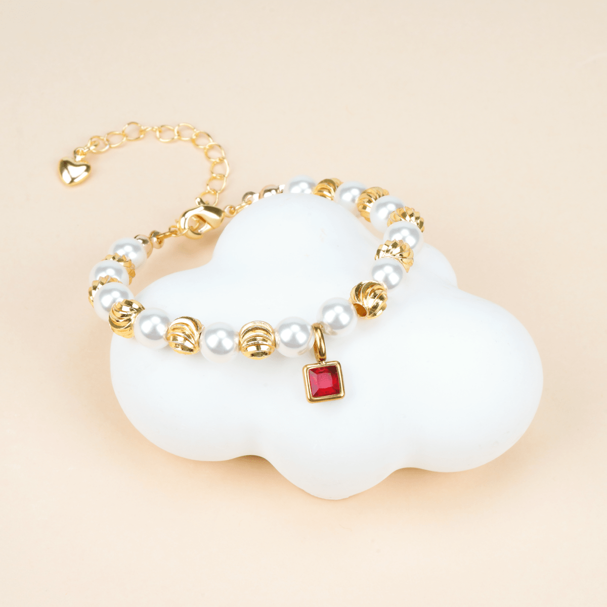 Personalized Baby Birthstone Pearl Bracelet - Glaxias