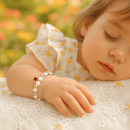 Personalized Baby Birthstone Pearl Bracelet - Glaxias