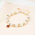 Personalized Baby Birthstone Pearl Bracelet - Glaxias