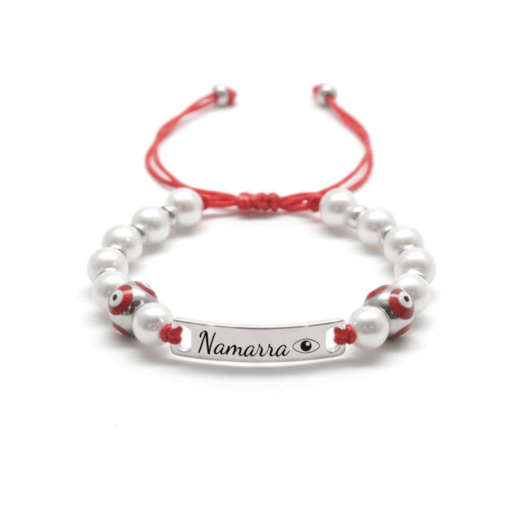 Personalized Baby Evil Eye Name Bracelet - Glaxias