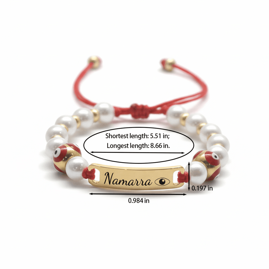 Personalized Baby Evil Eye Name Bracelet - Glaxias