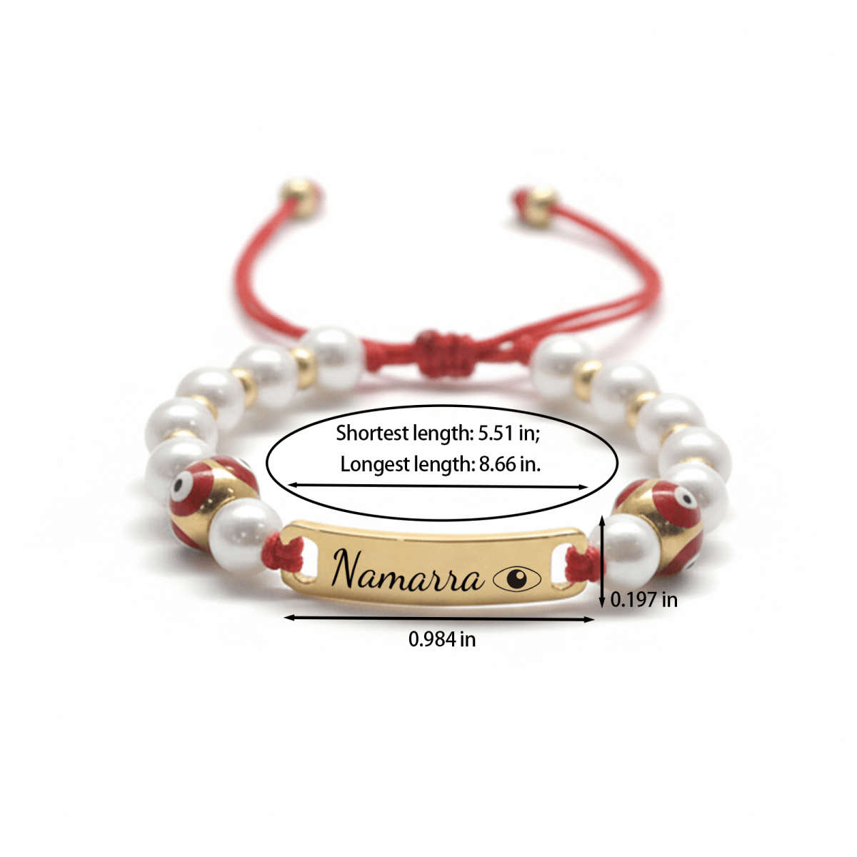 Personalized Baby Evil Eye Name Bracelet - Glaxias
