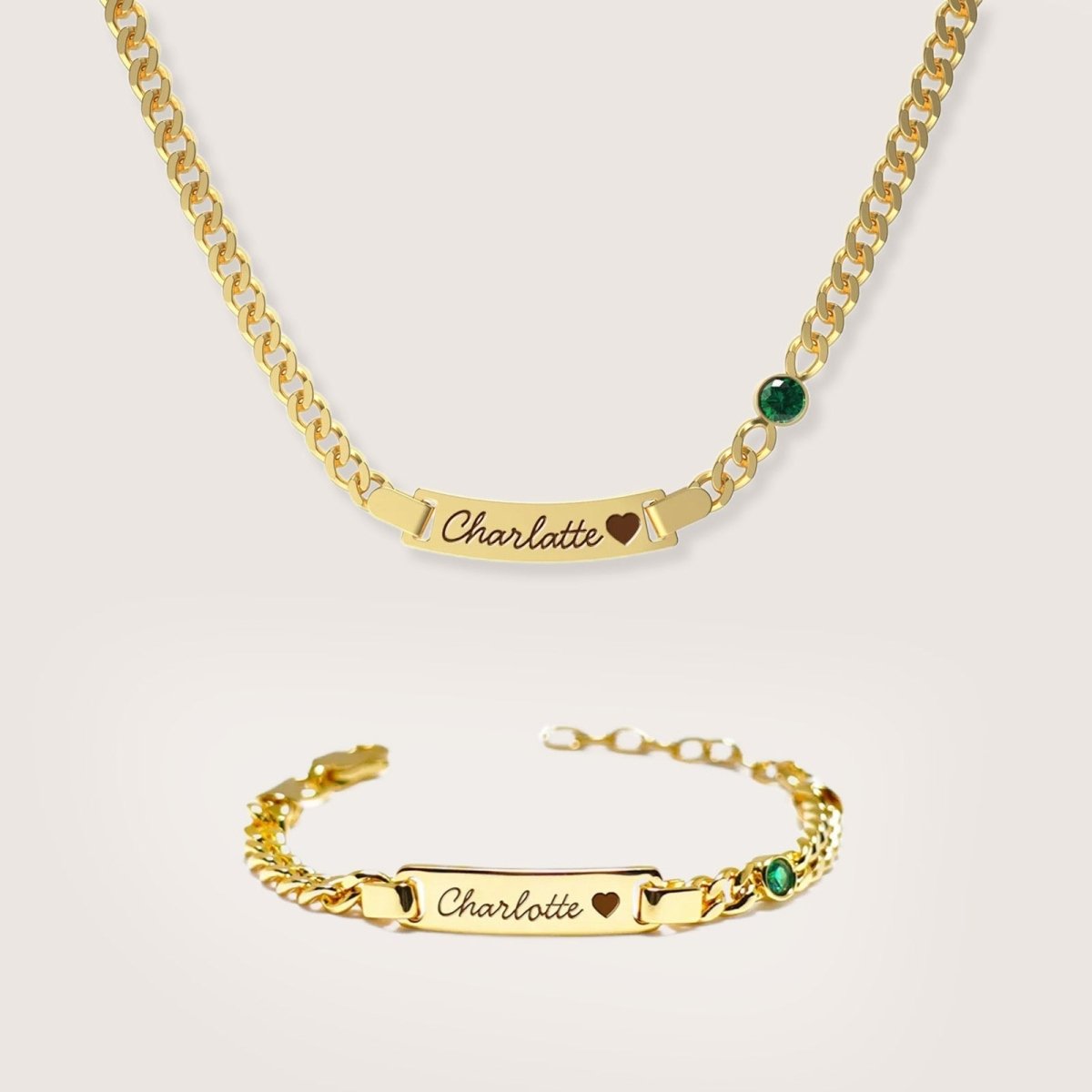 Personalized Baby Gold ID Bracelet - Glaxias