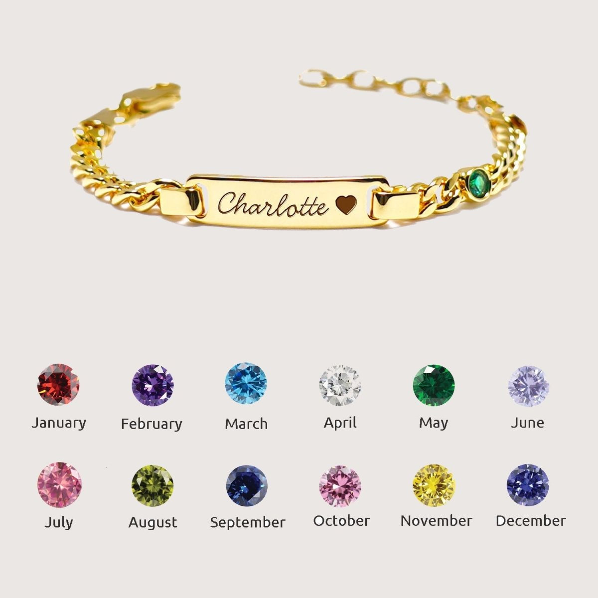 Personalized Baby Gold ID Bracelet - Glaxias