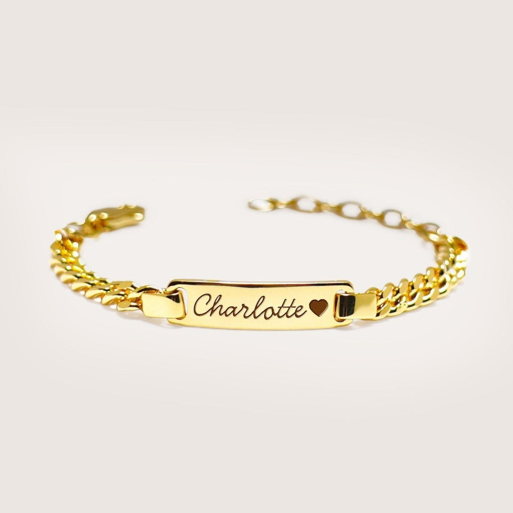Personalized Baby Gold ID Bracelet - Glaxias