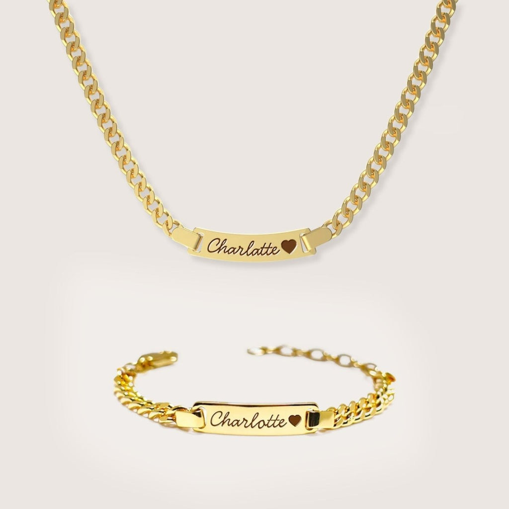 Personalized Baby Gold ID Bracelet - Glaxias