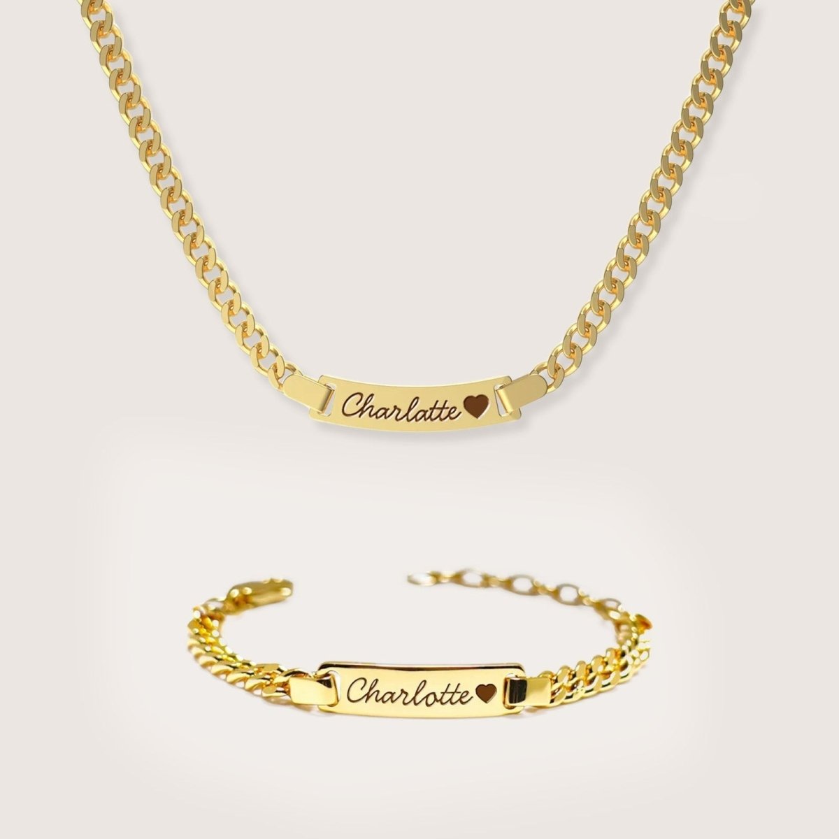 Personalized Baby Gold ID Bracelet - Glaxias