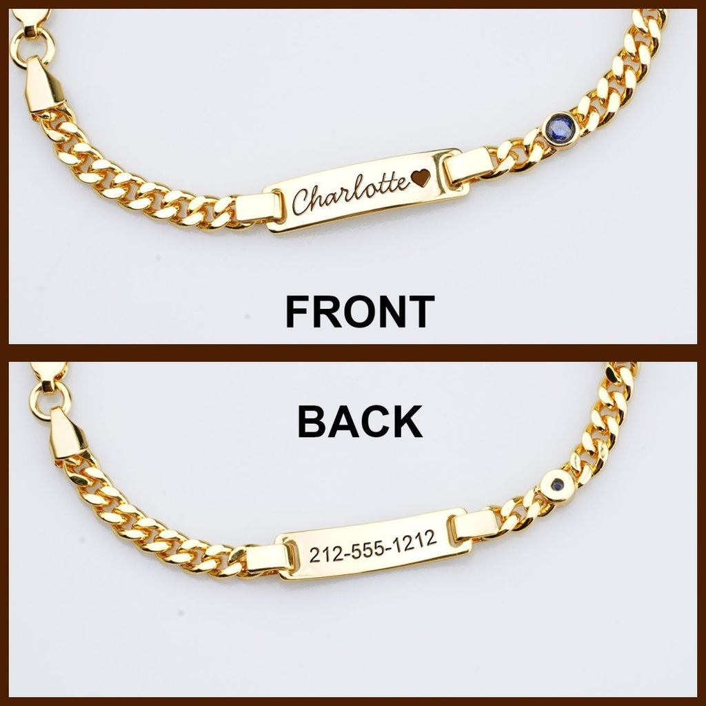 Personalized Baby Gold ID Bracelet - Glaxias