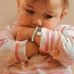 Personalized Baby Initial and Birthstone Gemstone Bracelet - Glaxias