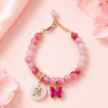 Personalized Baby Initial and Birthstone Gemstone Bracelet - Glaxias
