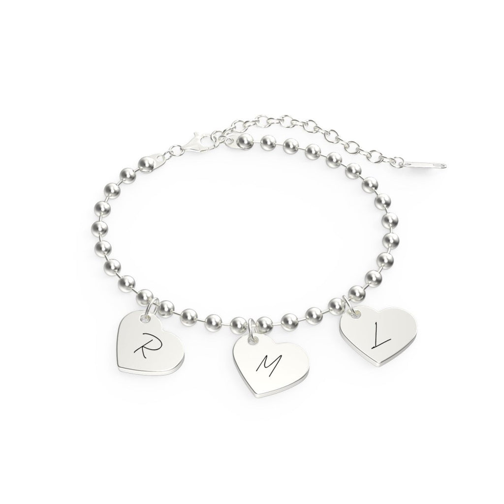 Personalized Baby Initial Heart Bracelet - Glaxias