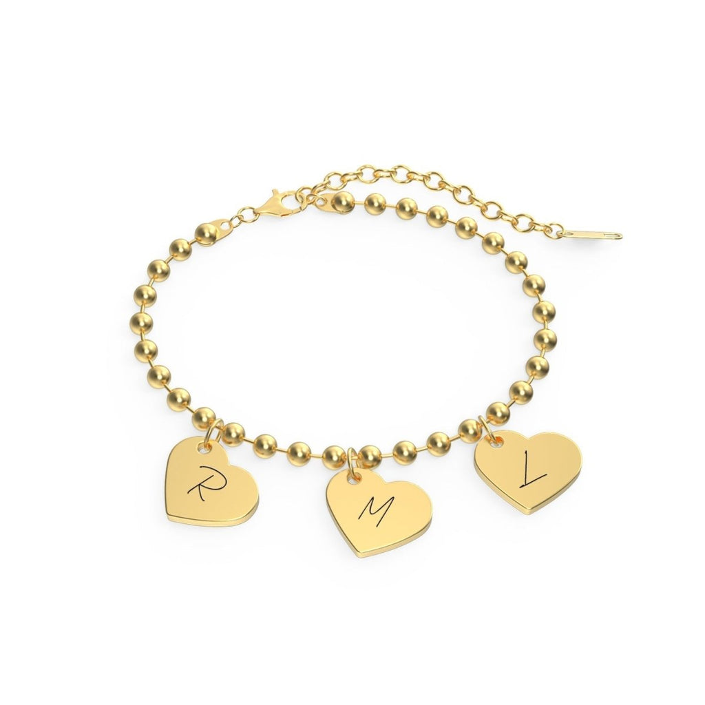Personalized Baby Initial Heart Bracelet - Glaxias