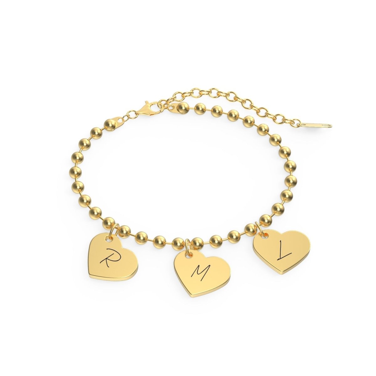 Personalized Baby Initial Heart Bracelet - Glaxias