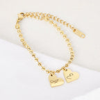 Personalized Baby Initial Heart Bracelet - Glaxias