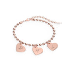 Personalized Baby Initial Heart Bracelet - Glaxias