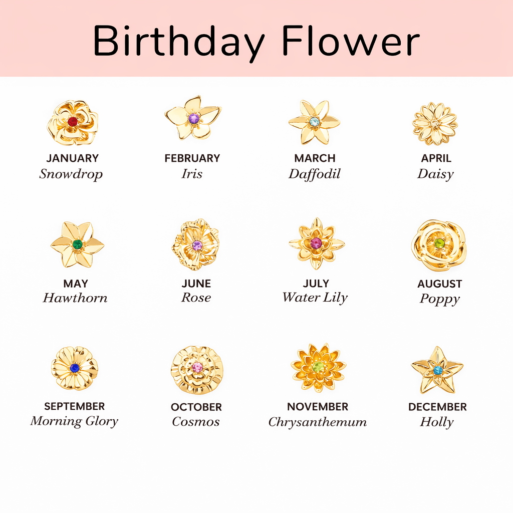Personalized Baby Name and Birthflower Pearl Bracelet - Glaxias