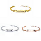 Personalized Baby Name and Birthstone Bracelet - Glaxias
