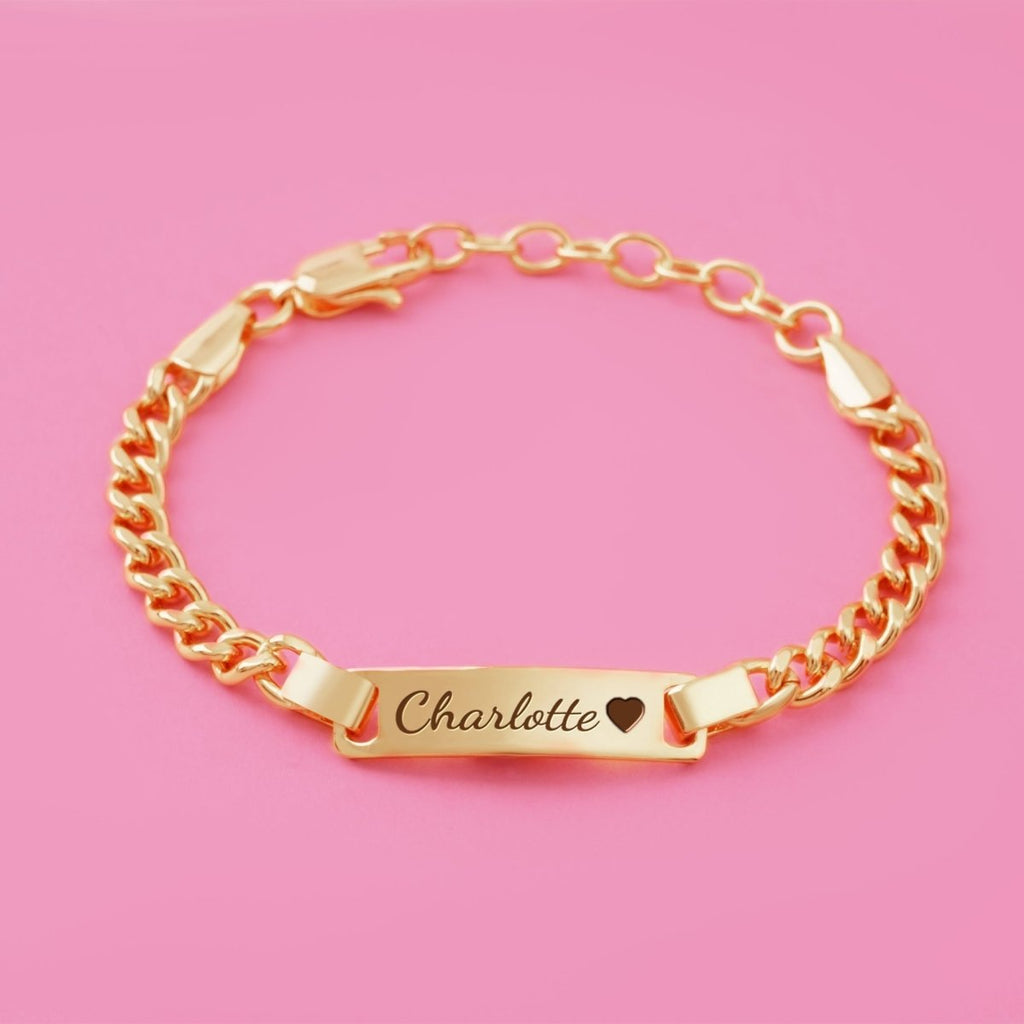 Personalized Baby Name and Birthstone Bracelet - Glaxias
