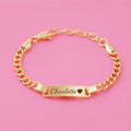 Personalized Baby Name and Birthstone Bracelet - Glaxias