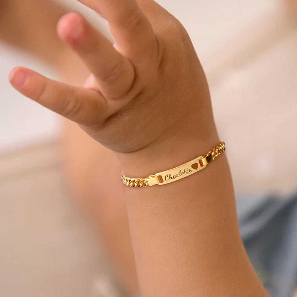 Personalized Baby Name and Birthstone Bracelet - Glaxias