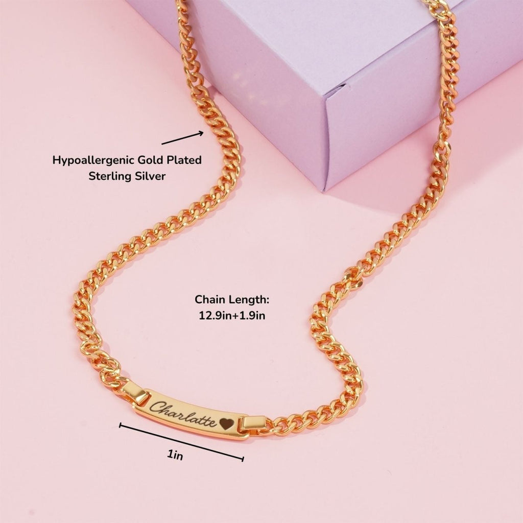 Personalized Baby Name and Birthstone Necklace - Glaxias