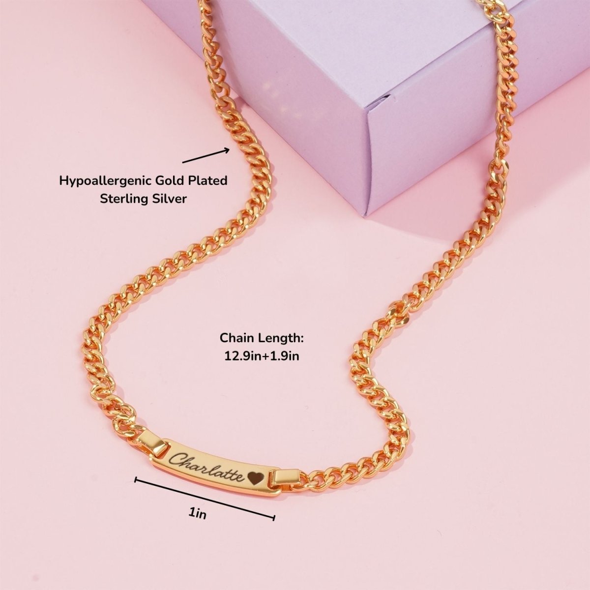 Personalized Baby Name and Birthstone Necklace - Glaxias
