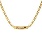 Personalized Baby Name and Birthstone Necklace - Glaxias