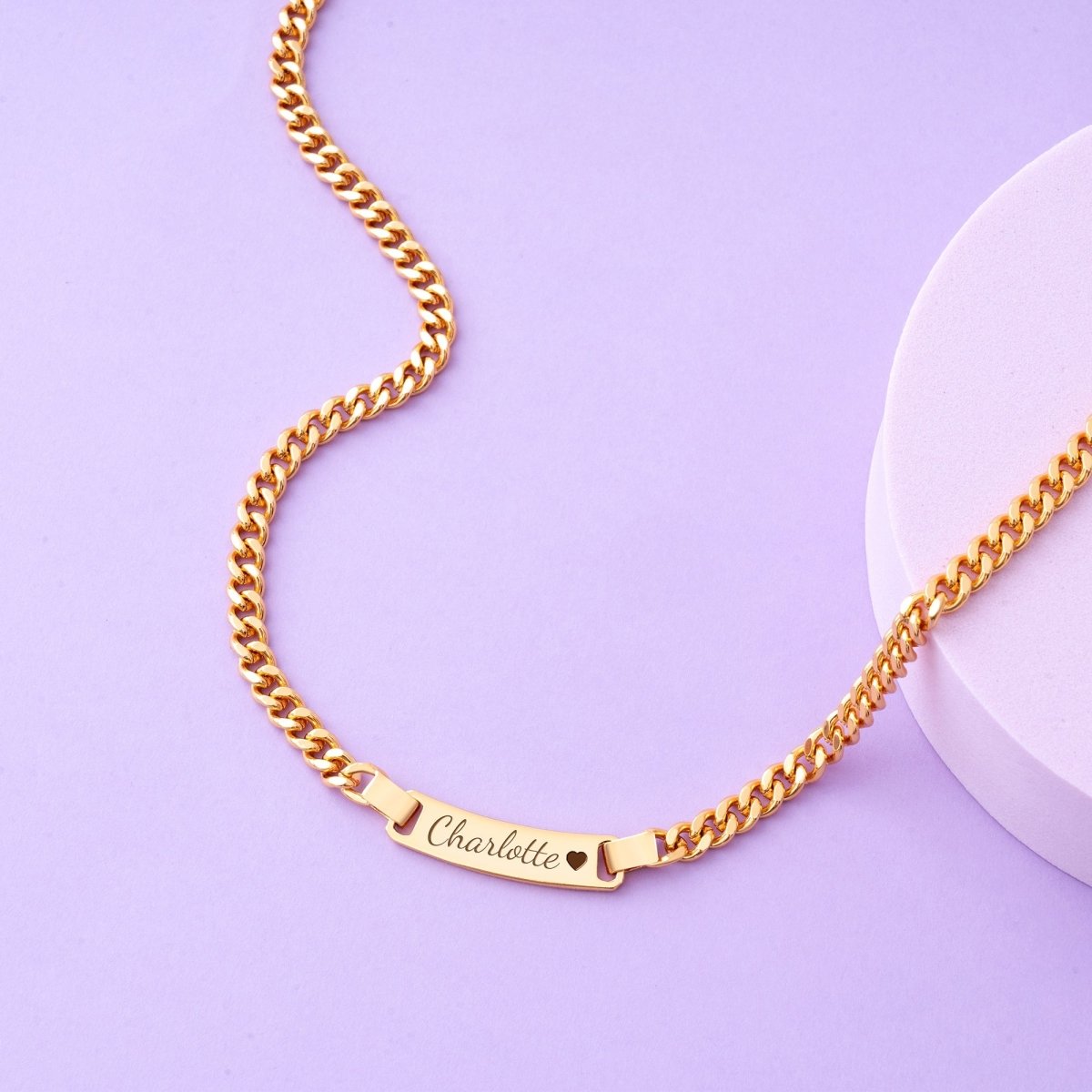 Personalized Baby Name and Birthstone Necklace - Glaxias