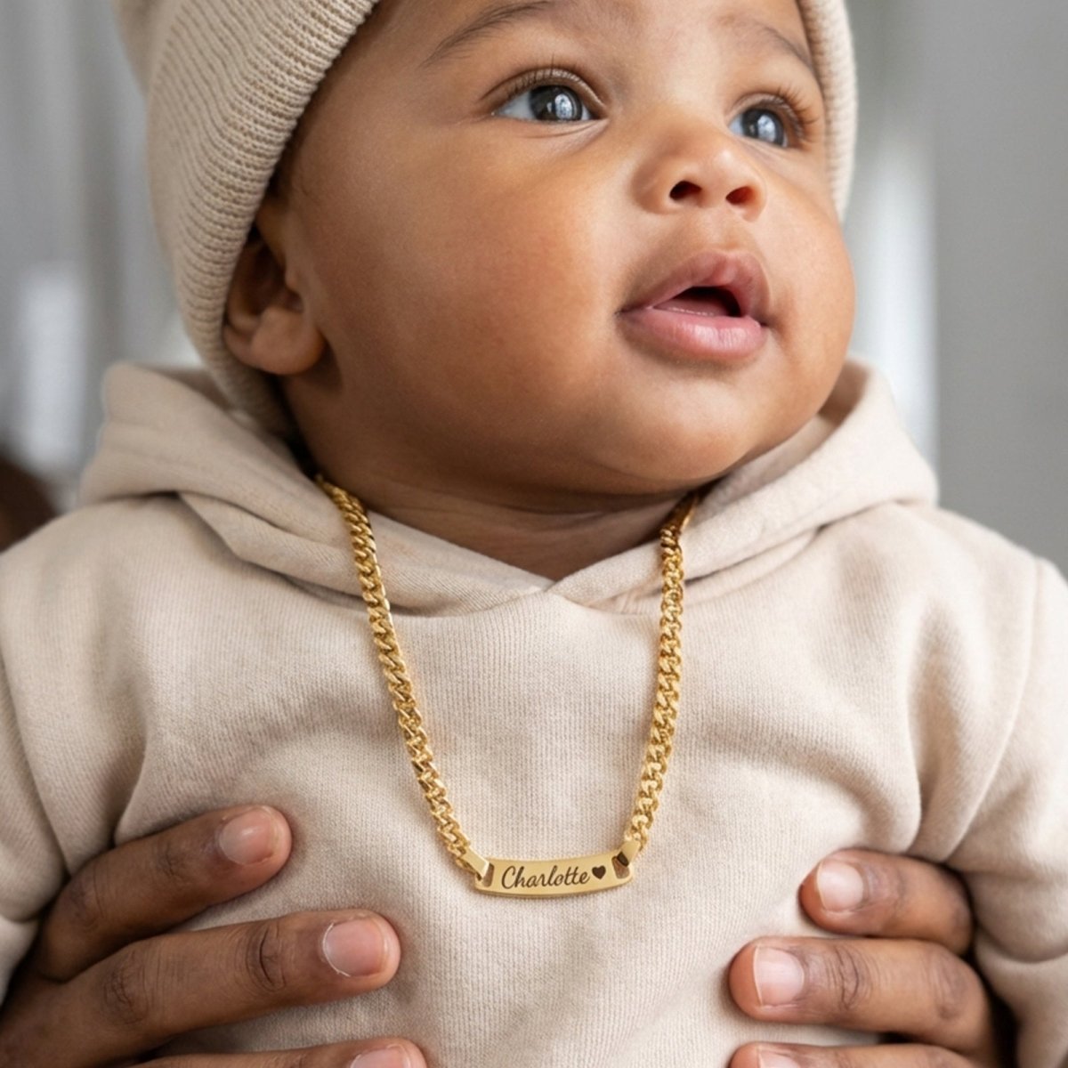 Personalized Baby Name and Birthstone Necklace - Glaxias