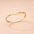 Personalized Baby Name Bangle Bracelet with Heart - Glaxias