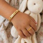 Personalized Baby Name Bracelet & Ring Set - Glaxias