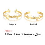 Personalized Baby Name Cuff Bracelet with Angel Wings - Glaxias