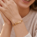 Personalized Baby Name Cuff Bracelet with Angel Wings - Glaxias