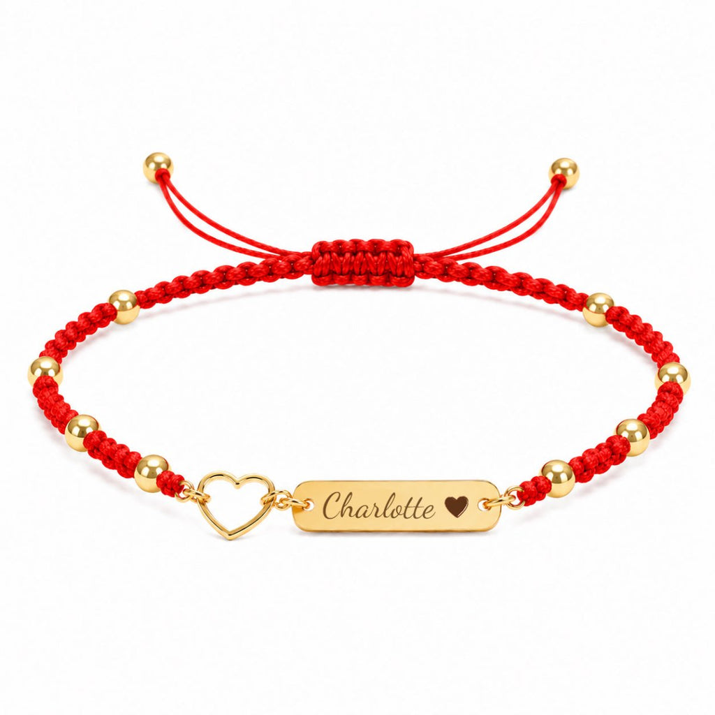 Personalized Baby Name Guardian Bracelet ¨C Red String for Protection & Blessing - Glaxias