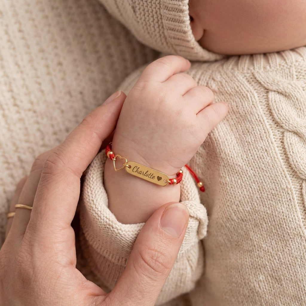 Personalized Baby Name Guardian Bracelet ¨C Red String for Protection & Blessing - Glaxias