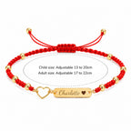 Personalized Baby Name Guardian Bracelet ¨C Red String for Protection & Blessing - Glaxias